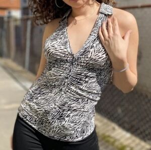 Free People Zebra Print Tank